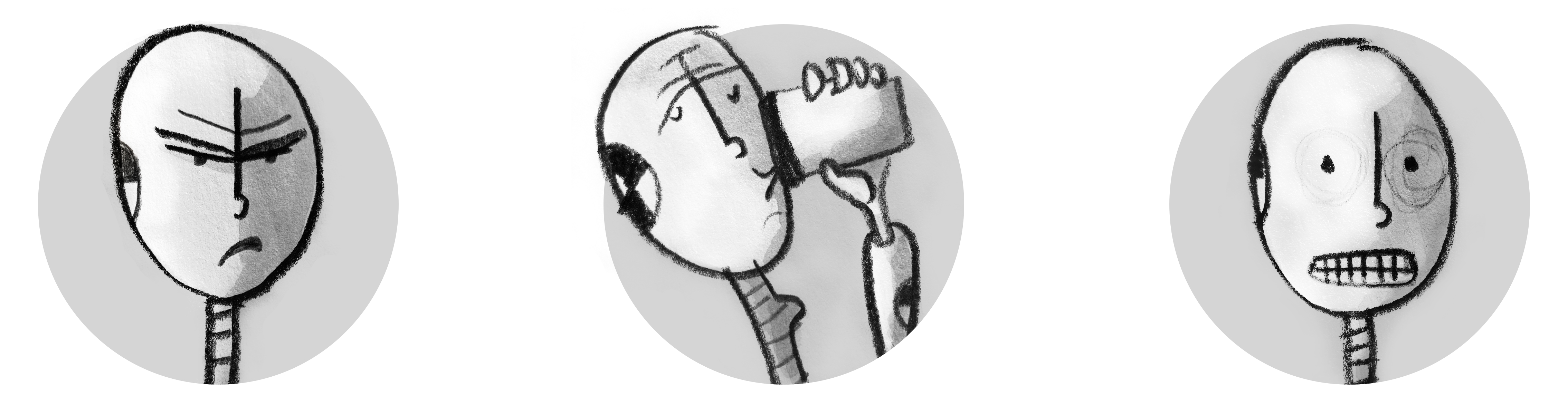 Illustration showing three distinct personas
